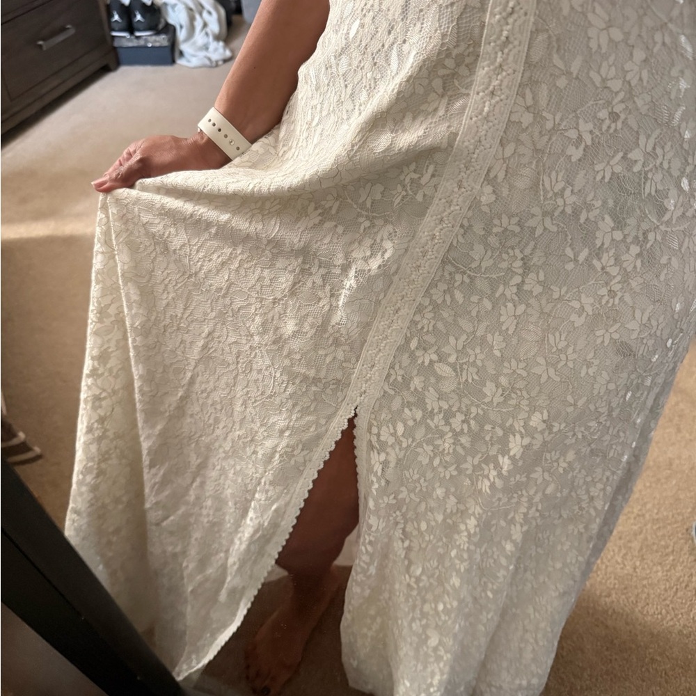 Lulu's White Strapless Gown - Picture 3 of 9